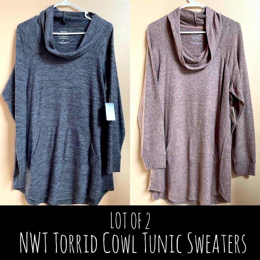 Lot of 2 - NWT Torrid Tunic Sweaters - Size 1